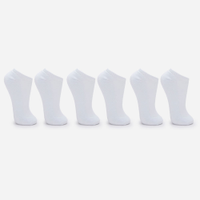 Kit de 6 meias cano curto branco