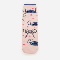 Meia feminina cano longo stitch 34-39 rosa