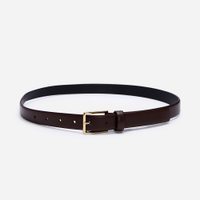 Cinto fivela retangular marrom