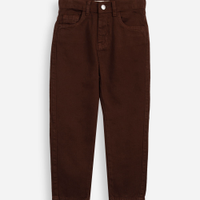 Calça jeans infantil mom marrom