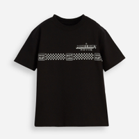 Camiseta infantil de algodão minecraft preta