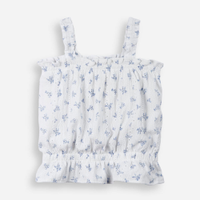 Blusa infantil texturizada floral off white