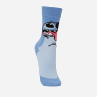 Meia cano alto stitch azul