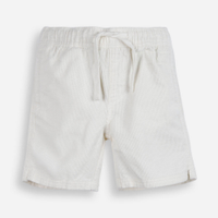Bermuda infantil cotelê cós elástico off white