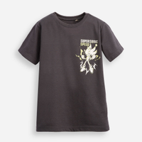 Camiseta infantil manga curta sonic texturizada cinza
