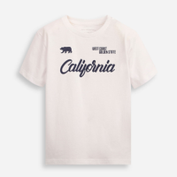 Camiseta infantil estampa califórnia off white