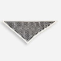 Lenço feminino triangular floral preto
