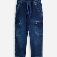 Calça cargo infantil de algodão azul