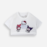 Blusa infantil de algodão hello kitty off white