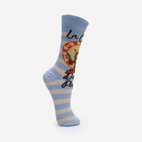 Meia masculina cano longo garfield azul