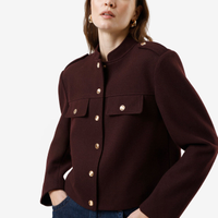 Casaco feminino texturizado vinho