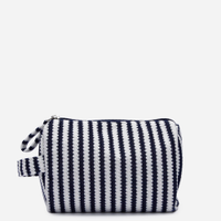 Necessaire feminina listrada azul