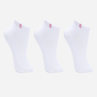 Kit de 3 meias feminina cano médio lupo branca