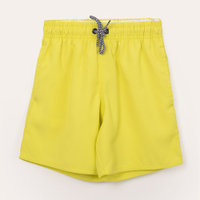 Short infantil surf com cordão verde neon