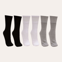 Kit de 6 pares de meias masculinas cano longo colorida