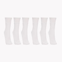 Kit de 6 pares de meias masculinas cano longo branca