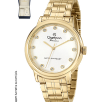 Kit relógio feminino champion analógico cn29874w dourado
