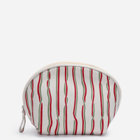 Necessaire feminina arredonda listrada colorido