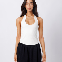 Vestido curto feminino frente única bicolor mindset colorido