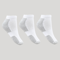 Kit de 3 meias masculinas cano baixo colorida