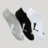 Kit de 3 Meias Masculinas Puma Soquete Multicor