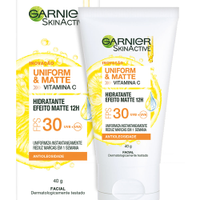 Protetor Hidratante Facial Garnier Uniform e Matte Vitamina C FPS 30 15g