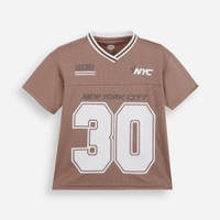 Camiseta esportiva infantil manga curta bege