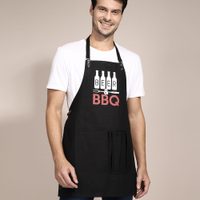 Avental de Algodão "Beer BBQ" Preto