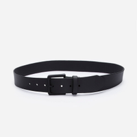 Cinto com fivela quadrada fosco preto