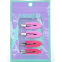 Kit de presilhas para cabelo antimarca com 4 unidades colorido