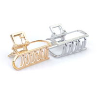 Kit de mini piranhas para cabelo gold e silver com 2 unidades colorido