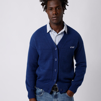 Cardigan unissex de tricot mindset working title azul