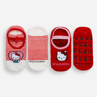 Kit de 2 meias sapatilha hello kitty colorido