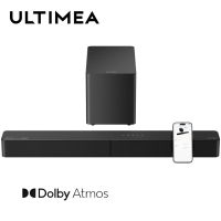 ULTIMEA 340W 5.1 Soundbar with Dolby Atmos, Surround Sound System with 5.25" Wired Subwoofer, Home Theater Smart APP Control