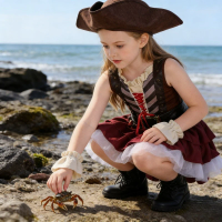 Kids Somalia Pirate Costume Halloween Dress Carnival Party Outfit for Girls