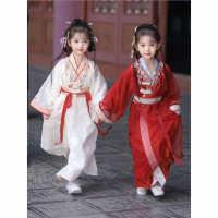 Spring and Autumn Embroidered Hanfu 2025 New Children's Chinese Style Ancient Costume Straight Coat Hanfu Tang Costume Set LH639