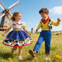 2026 New Summer Dress Up for Children Jessie Woody Cosplay Costume Boys and Girls Cowboy Sets Kids Performance Outfits Birthday