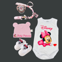 Baby soothing pacifier Minnie Mouse pacifier holder BPA-free Baby crawling suit Newborn shoes Cutesy hat Newborn nipple set