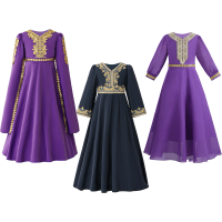 Luxury Sequin Muslim Ramadan Prayers Girl Dress Long Sleeve Robe Arab Dubai Casual Party Dresses Eid Enfant Holiday Prom Costume