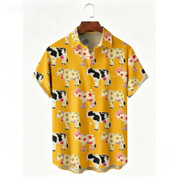 Fashionable Hawaiian Holiday Beach Flower Cat Shirt 2026 Best Ethnic Style Clothing