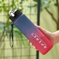 1PCS 750ML Large Capacity Sports Water Bottle Leak Proof Colorful Plastic Cup Drinking Outdoor Travel Portable Gym Fitness Jugs