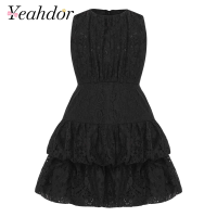Flower Girl Clothes Kids Dress for Girls Elegant Floral Lace Party Dress Gown Tiered Hem Sleeveless Dress Child Birthday Costume