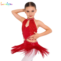Kids Girls Glittery Rhinestone Gymnastics Leotards Ballet Latin Dance Performance Costume Shiny Sequin Ruched Mesh Overlay Dress