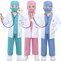 Kids Doctor Nurse Role Play Costume Set Pretend Play Outfit for School Stage Performance Preschool Learning