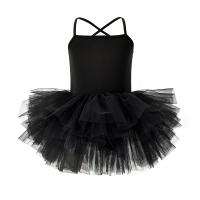 Pink and Magenta Girls' Dance Dress with a Cross-Back Tulle SkirtComfortable and Breathable for Holiday Parties