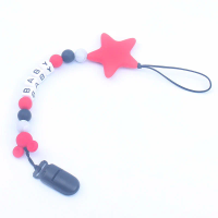 Personalized Name English Letters Baby Pacifier Clips Pacifier Chain Holder Baby Teething Soother Chew Toy Dummy Clips