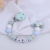 Custom Baby Personalized Name Pacifier Clips Dummy Nipples Holder Chain Babies Accessories Newborn Teething Toy Clip BPA Free