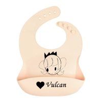 Personalized any name boy girl Silicone Baby Bibs - Soft Silicone Bib with Food Catcher and Waterproof Material - Adjustable Fit