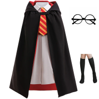 Girls Halloween School Dress With Cloak Magician Cosplay Uniform Costume For Children Carnival Birthday Party Detective Dress