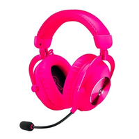 Headset Gamer Sem Fio Logitech G Pro X 2 Lightspeed, Driver 50mm, Bluetooth, USB e 3.5mm, para PC, Playstation e Switch, Rosa Magenta - 981-001274